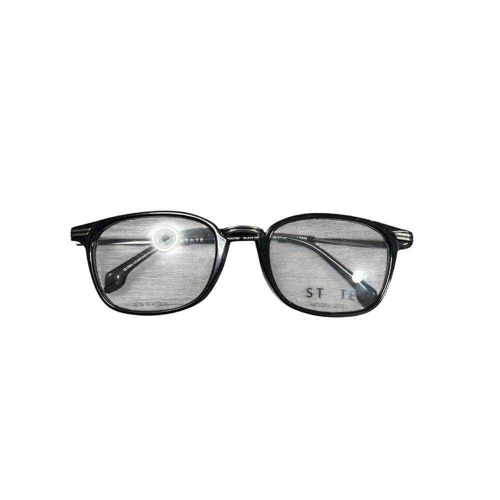 STATE KENMORE BLACK GRAPHITE BLACK AUTHENTIC DESIGNER EYEGLASSES 55-220